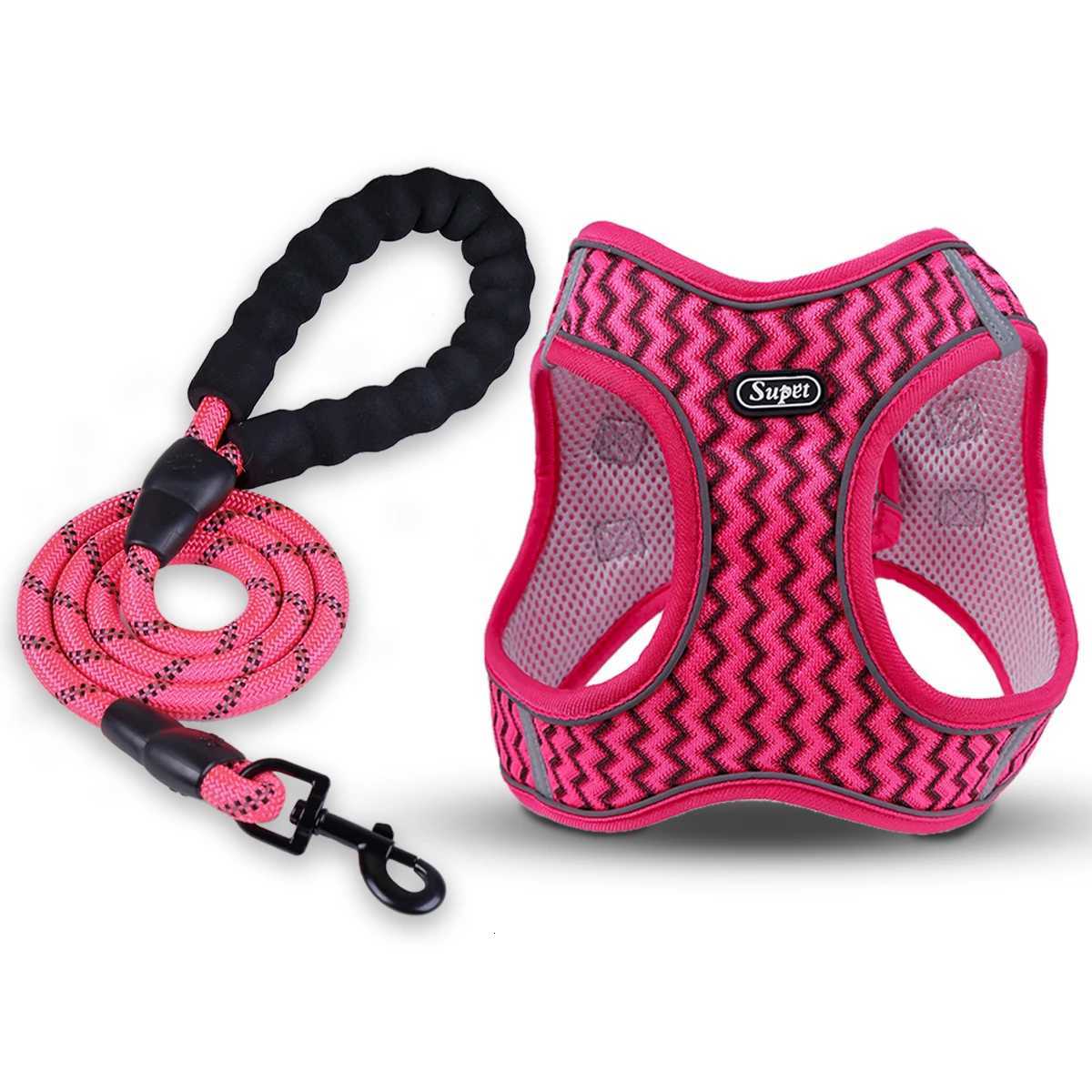 Supet Pet Cat and Dog Chest Strap with Wave Pattern Breathable and Comfortable Tank Top Traction Rope C251031