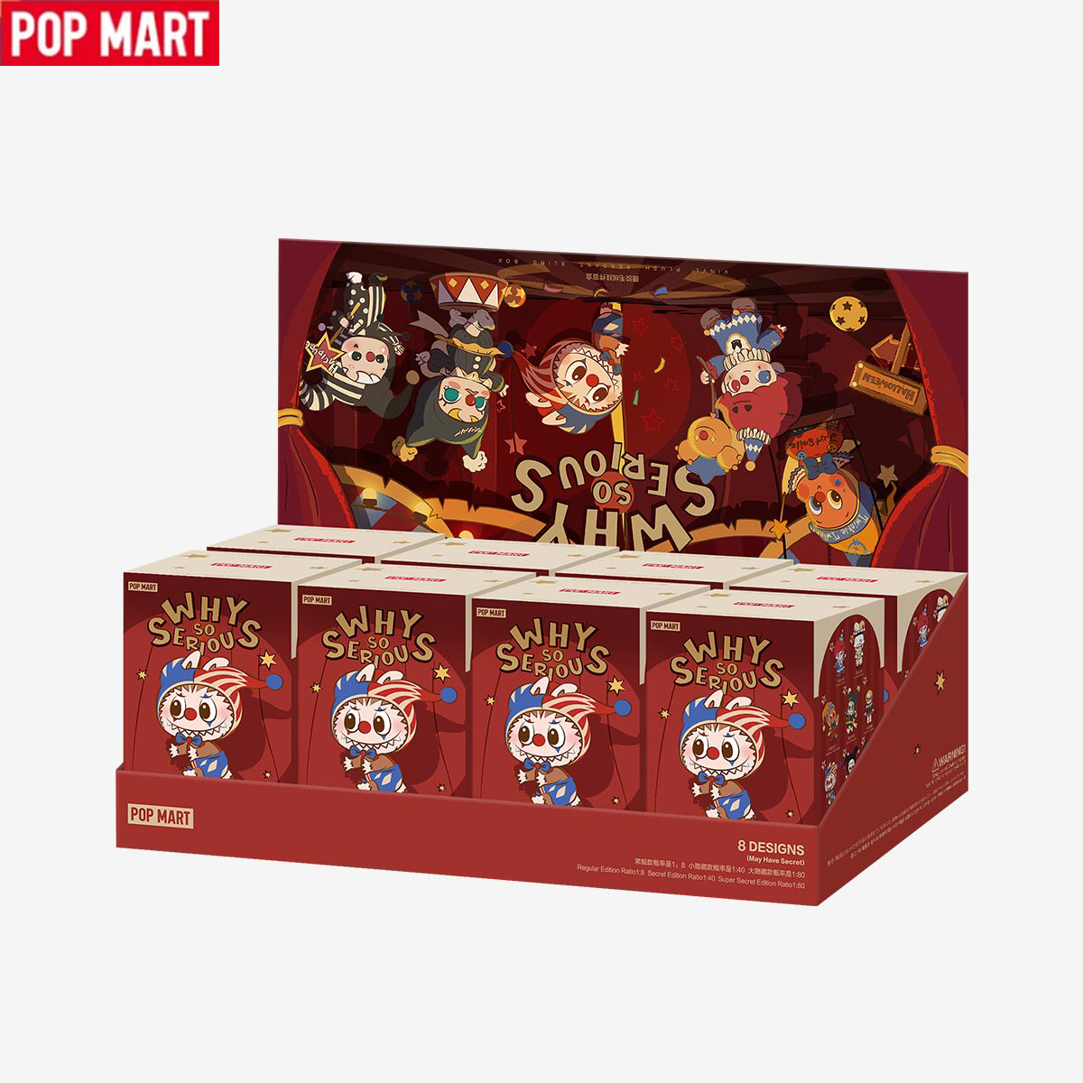 New WHY SO SERIOUS Series Vinyl Plush Pendant Blind Box Labubu Blind Box Halloween Special Edition pop mart Cute Plush Doll Fashion Pendant Toy Christ