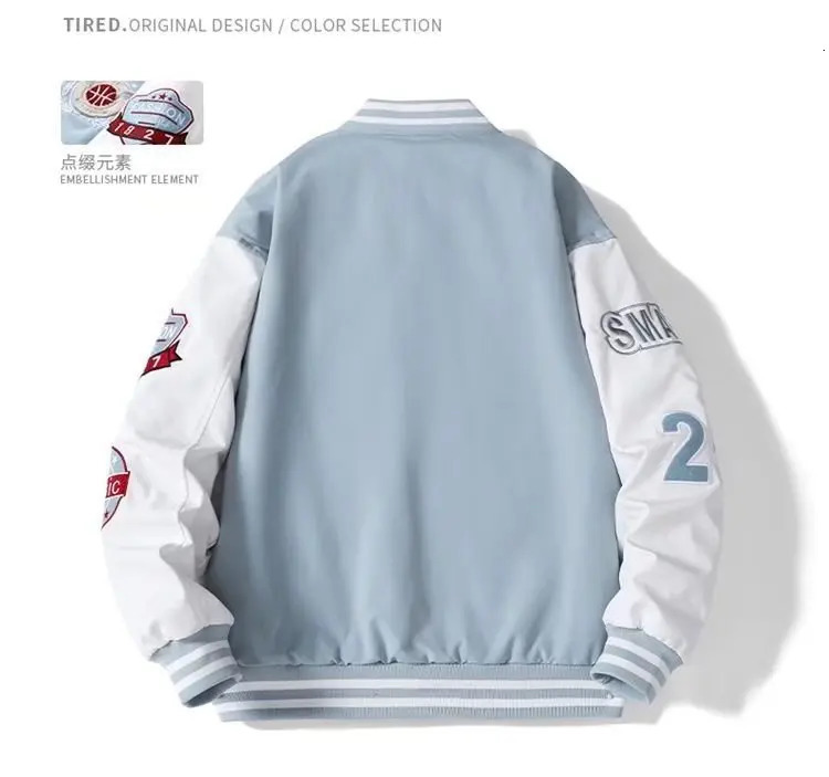 Spring and Autumn Baseball Jacket Mens Jacket Street Hip Hop Windproof Jacket Autumn and Winter Warm Baseball Shirt Jakcet 251028