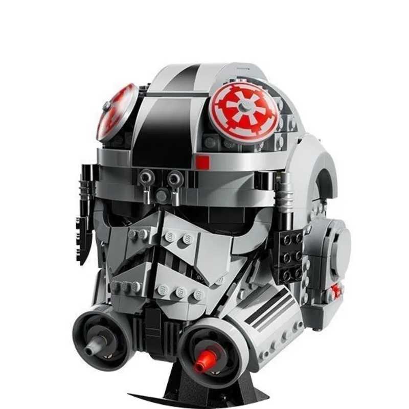 Space Battle Fighter Pilot Helmet Building Blocks Desk Decoration Bobas Leias Jangos Kylos Fetts Rens Bricks Gift Party Favors L251030SU5K