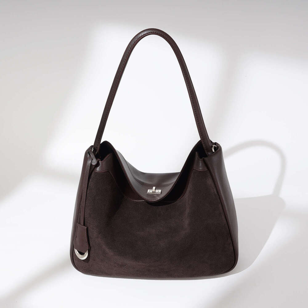 Luxury Bag Designer New Genuine Large Capacity Tote For Women Crossbody Commuter Matte Leather Lock Handbag Shoulder Bag