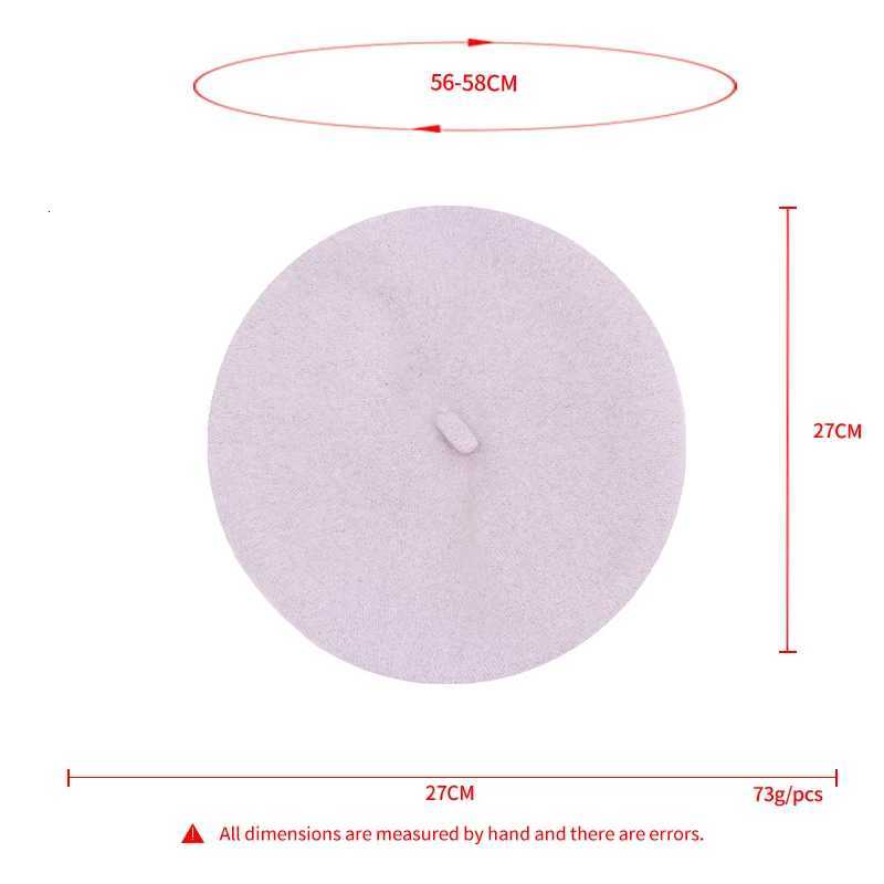 100 Wool Berets French Artist Warm Winter Beanie Hat Women Girl Retro Solid Color Elegant Lady Red black green CapsT251031