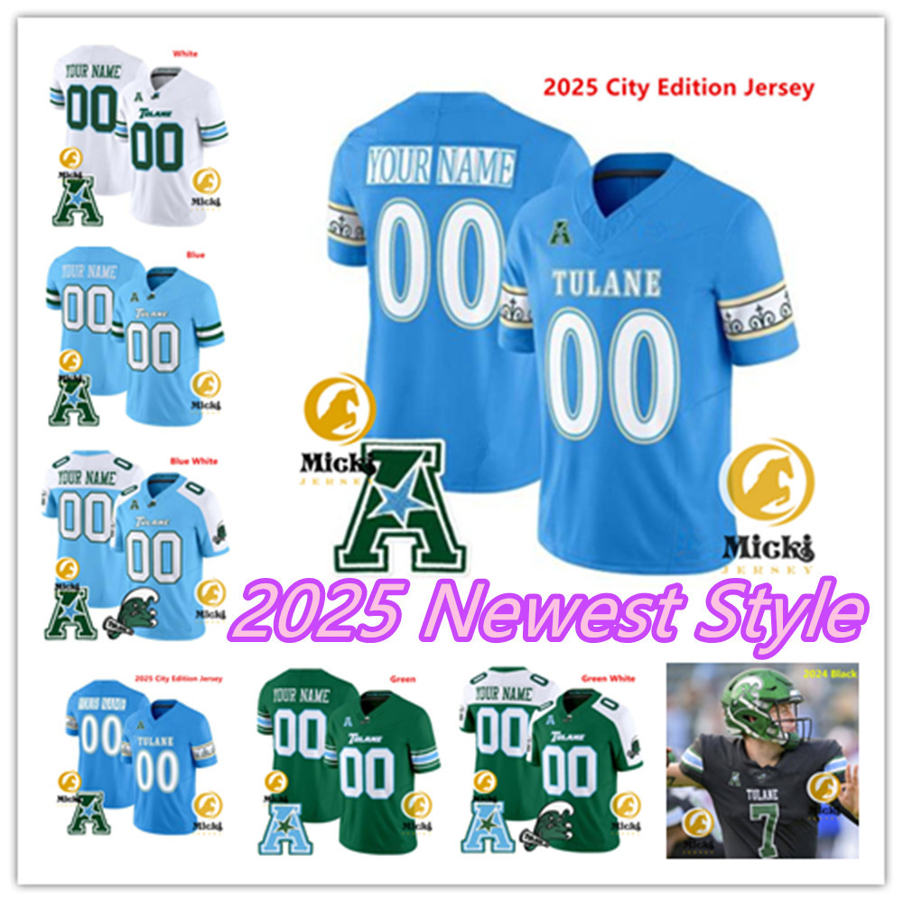 Ty Thompson Mario Williams Tulane Green Wave Football Jersey 7 Shazz Preston 64 Vincent Murphy 76 Derrick Graham Tulane Jerseys Custom Stitched