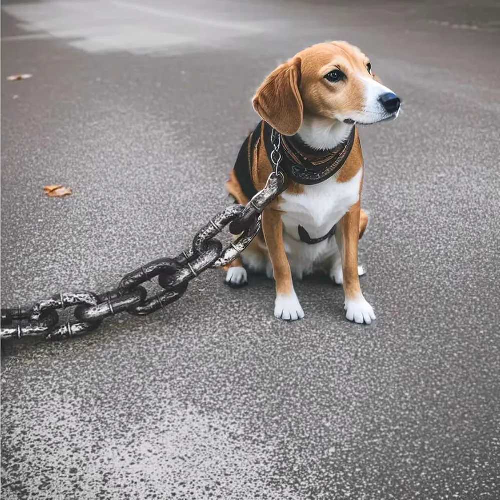 Funny Plastic Simulation Iron Chain For Small Dogs Pet Cat Dog Leads Lightweight Huge Plastic Dog Leash Puppy Lead for Halloween C251031