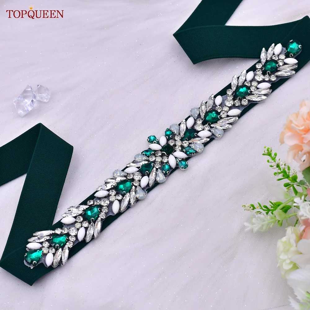 TOPQUEEN Rhinestone Elastic Waist Belt For Women Dress Full Crystal Gem Female Waistband Sash Fashion Luxury Ladies Belt S476BW251030
