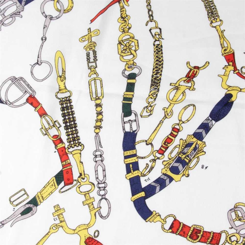 135CM Cashmere Scarf Women Manual Hand Rolled Shawls Belt Chain Square Scarves Wrap Bandana Luxury Brand Hijabs Female Foulards C251031