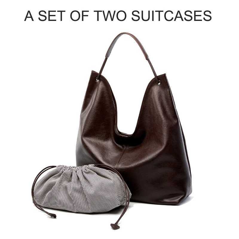 New Womens Large Capacity Genuine Leather Handbag Fashion Single Shoulder Underarm Bag for Ladies Commuting Stylish Girls Bag W251031