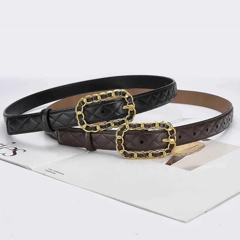 New Sponge Belt Leather Womens Belt with Casual Pants Jeans Decorative Slim Belt Designer Black BeltW251030
