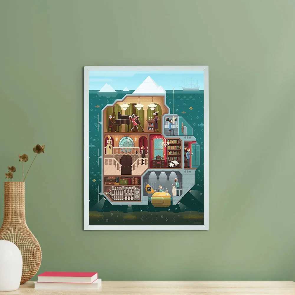 Mystical Forest Fox Canvas Wall Art Nature Wildlife Landscape Painting Home Decor Gift Modern Decor C251031