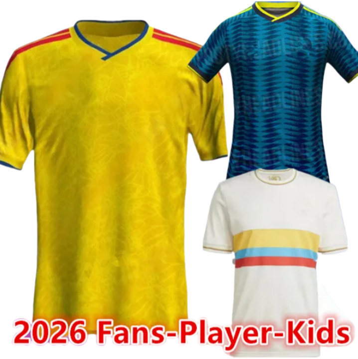 2026 ColOMbiA JAMES soccer jerseys 2025 26 Centenary Camisetas football shirt CoLUmBIa National Team Home Away Football jersey Shirt Kit Men KIDS Luis Diaz Cordoba