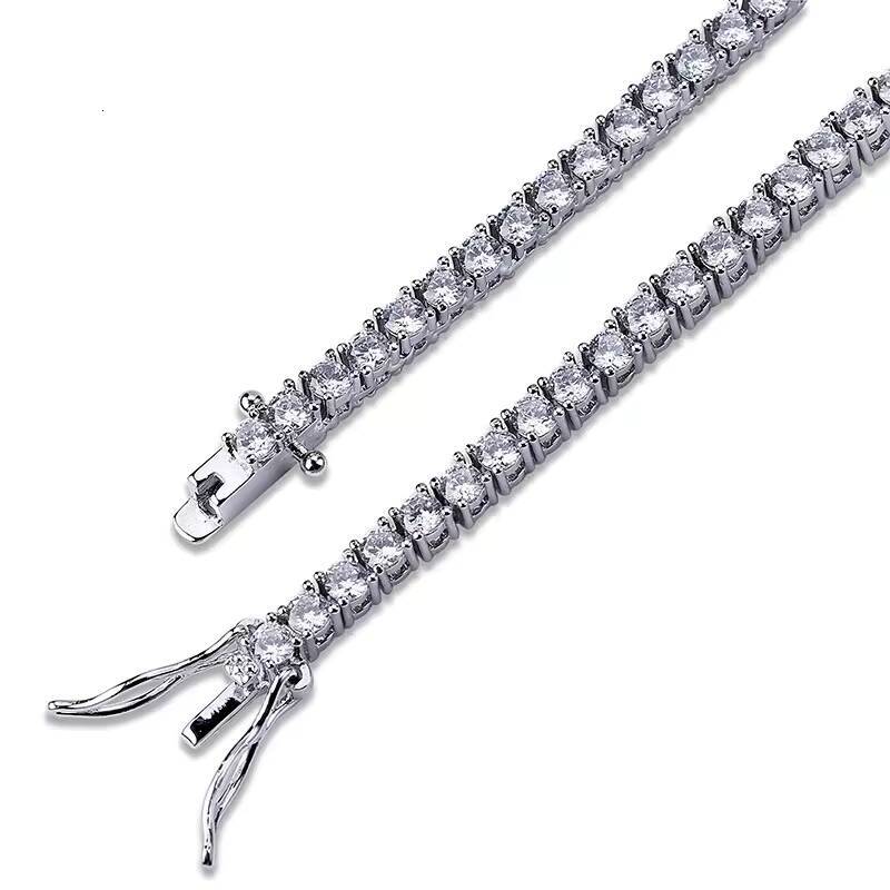 Custom 14K 18K Real Solid White Gold 3mm 4mm 5mm Lab Grown Diamond Bracelet Full Set IGI Diamonds Gold Tennis Chain