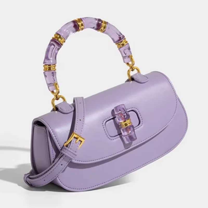 Luxury Brand Womens Handbags New Bamboo Handle Highgrade Leather Womens Bags Trend 2025 Retro Exquisite Womens Clutch Bag W251031