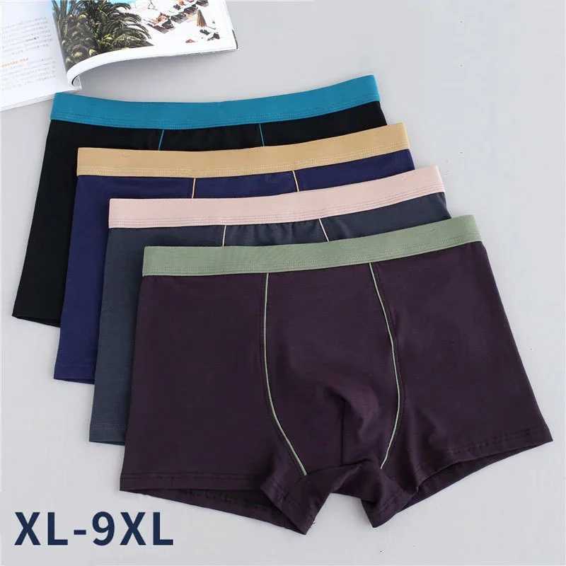 XL9XL Big Size Men Underwear Cotton Male Boxer Plus Size Soft Underpant Men Solid Oversize Boxer Shorts Ventilate SeamlessT251031