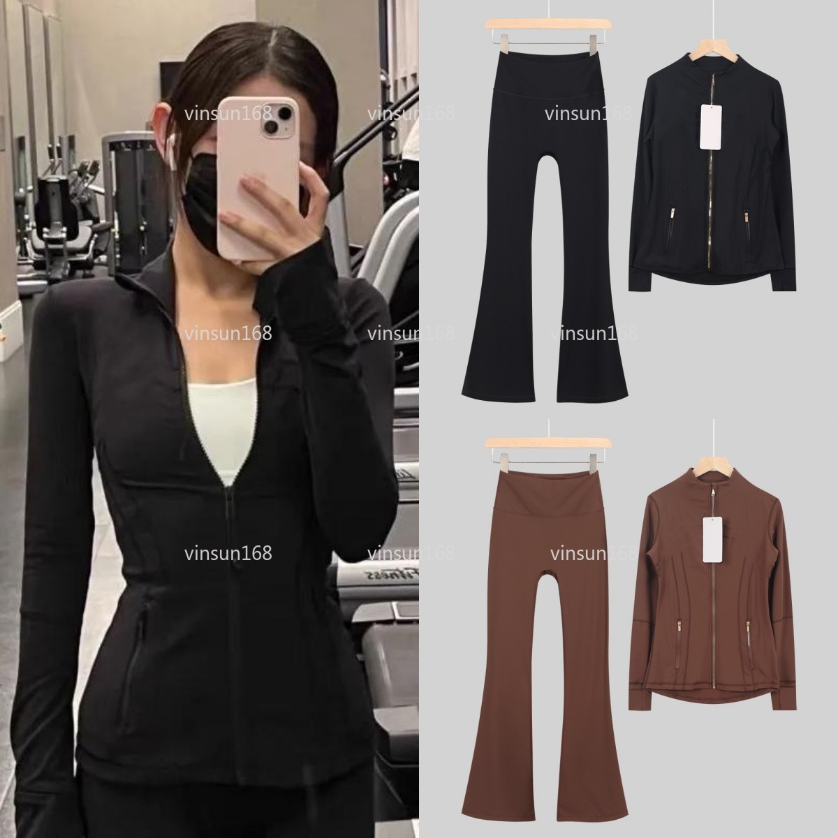 2Pcs Yoga Set Gym S… - image