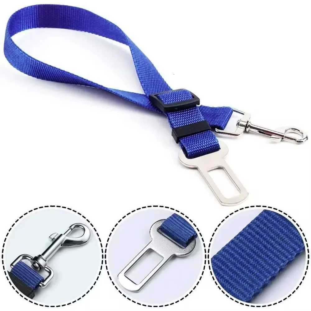 Adjustable Dog Cat Car Seat Belt Dog Leash Collar Breakaway Car Nylon Harness Portable Safety Protector Travel Pets Accessories C251031