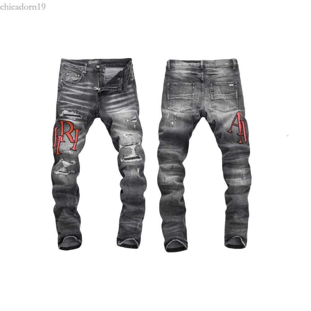 amirirjacket designer jeans for men pants trousers amirijeand mens high quality straight retro ripped amira biker jean slim fit motorcycle streetwear 62b