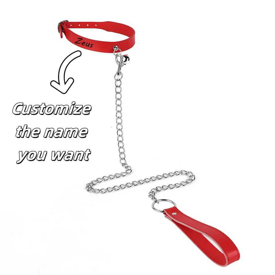 Customized Personzed Pet Bell Custom Collar Dog Iron Chain Leash Binding Collar Leash Anti Lost Gift For Friends And Lovers C251031