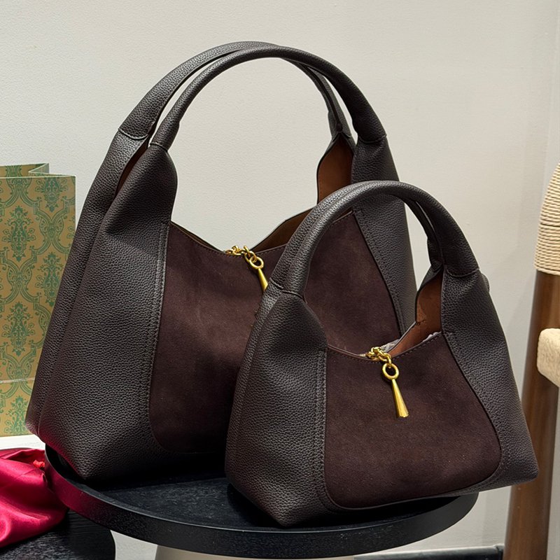 Designer Shoulder Bags Shopping Leather Tote Bag Fashion Large Capacity Womens Coin Purse Leather Suede Patch Basket-shaped Handbag Crossbody Bag