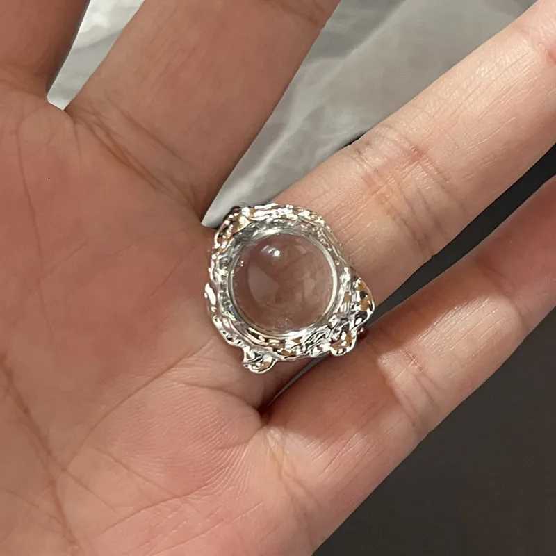 Y2K Crystal Rings Kpop Heart Adjustable Ring Irregular Geometry Punk Vintage Rings Set for Women Girls New Fashion JewelryXJ251031