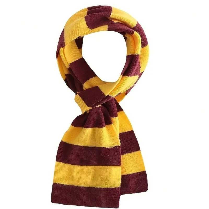 2Pcs Cosplay Autumn Winter Versatil Striped Long Artificial Cashmere Unisex Scarf and TieSuitable for Halloween Cosplay PartyW251030