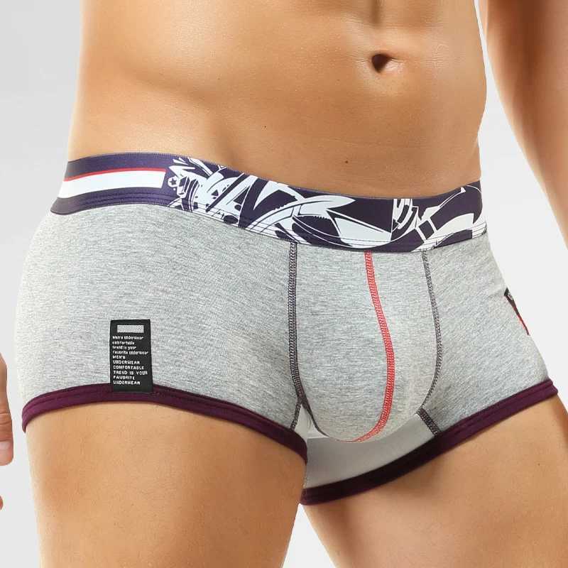 Mens underwear mens trendy printed comfortable four corner pants summer thin flat corner pants mens youth sports shorts sT251031