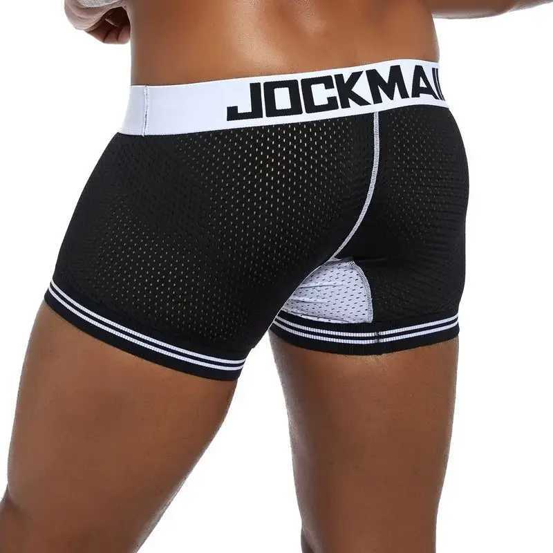 JOCKMAIL Brand Underwear Boxer Men Breathable Mesh Mens Boxers Male Underpants Sexy Panties Cotton Mens Bodysuit Trunks PantT251031