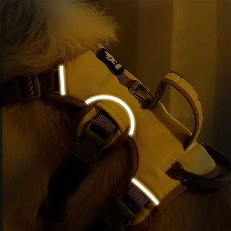 Durable Pet Dog Vest Harness Explosionproof Big Dogs Harnesses Reflective French Bulldog Collar Shepherd Dogs Walking Supplies C251031