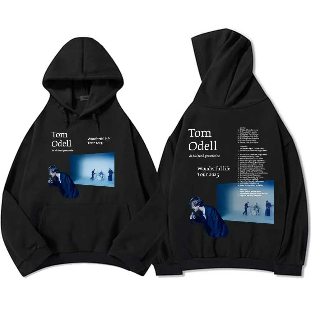 Tom Odell His Band Present The Wonderful Life Tour 2025 Hoodies Fleece Warm Male Hooded Sweatshirt Casual Loose Men Pullovers J251031