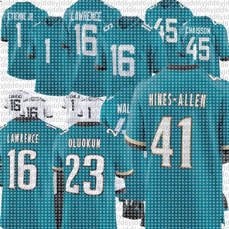 Travis Hunter Mason Graham Gabe Davis Brenton Strange Montaric Brown Antonio Johnson Andre Cisco Travon Walker Mac Jones Evan Engram Football Jaguars Jersey