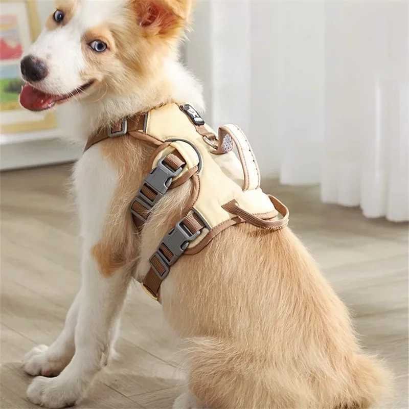 Durable Pet Dog Vest Harness Explosionproof Big Dogs Harnesses Reflective French Bulldog Collar Shepherd Dogs Walking Supplies C251031