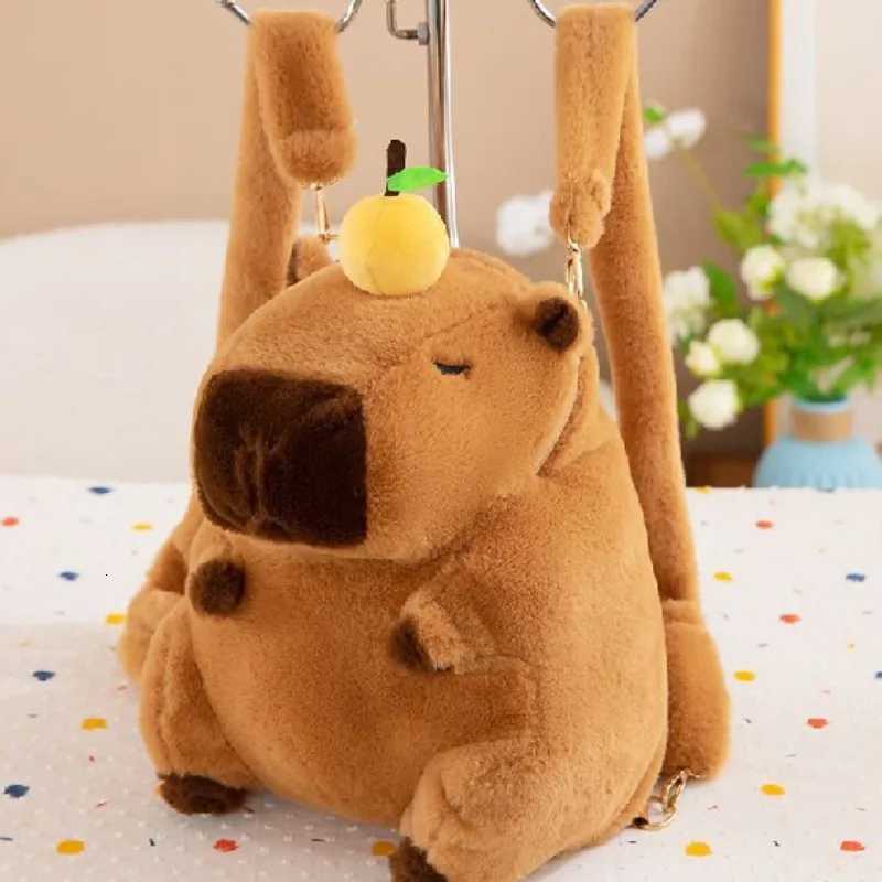 Capybara Plush Backpack Kawaii Fashion Plushie Doll Fur Bag Childrens Bag Shoulder Bag Mini Knapsack Bags Gifts For Girlfriend W251031