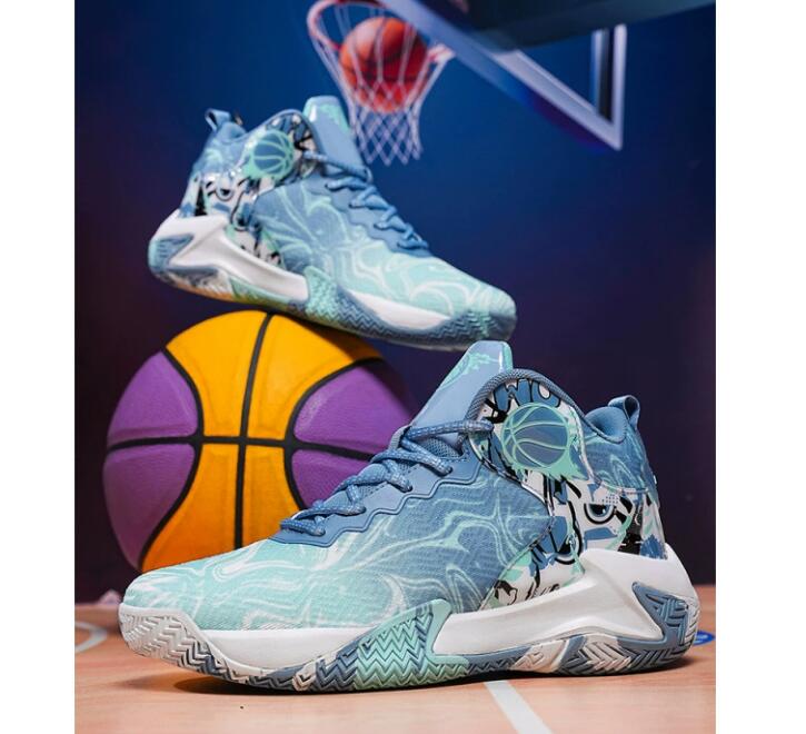 Autumn plus size 48 basketball shoes practical sports running shoes for boys teenagers and students anti slip friction with noise Z 10.25