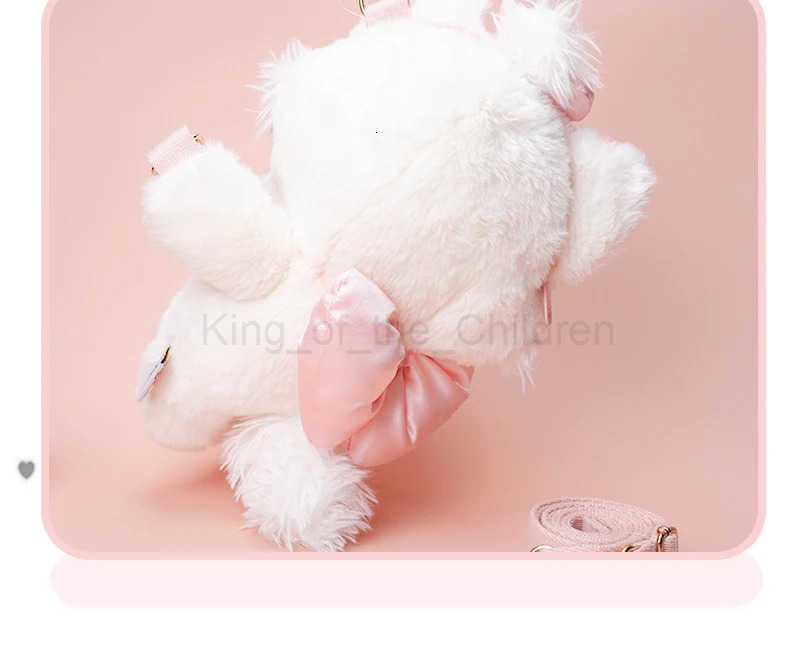 Disney Adorable Plush Marie Cat Backpack Aristocats Inspired Kawaii Shoulder Bag for Women Teens H251031
