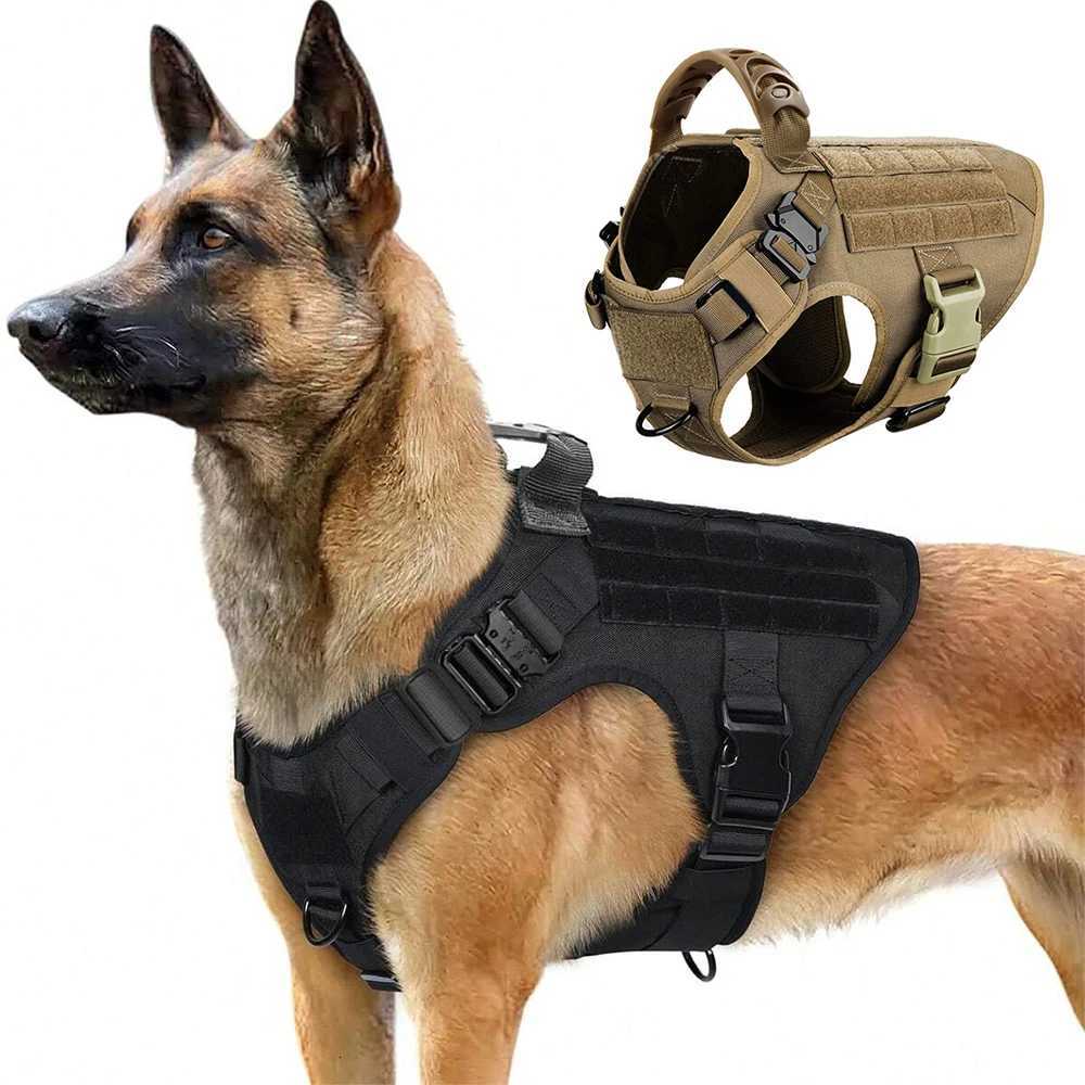 Military Large Dog Harness Pet German Shepherd Mnois Training Vest Tactical Medium Dog Harnesses Hunting For Dogs Accessories C251031