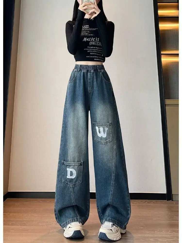 Plus Size Womens StraightLeg WideLeg LooseFit HighWaisted SkinnyLooking Flattering CoverUp Jeans J251031