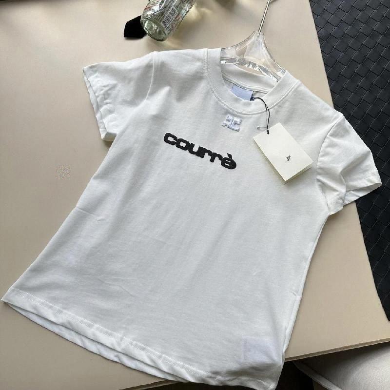 Courreged Women Tanks & Camis Anagram-Embroidered Cotton-Blend Tank Tops Shorts Designer Cropped Yoga Suit Dress Bra Vest Ladies Solid Vintage T Shirt Femme Top 037