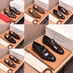 F7 / 23Model Brand Design Men Suede en cuir chaussures Moccasins Purple Tassel Point Men's Mand's Vintage Slip-On décontracté Men Social Dress Shoe