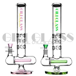 15.5inches cather de hielo Bong Inline Perc Glass Bongs Matrix Percolator Oil Rigs Smoking Pipe Alta calidad dab Rig Bubbler Pipes Con banger nail hookah