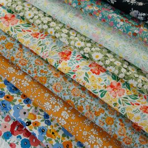 Tissu 140x50cm 60s été mince Transparent doux Floral coton peigné tissu faisant robe vêtement matériel bricolage tissu 230419