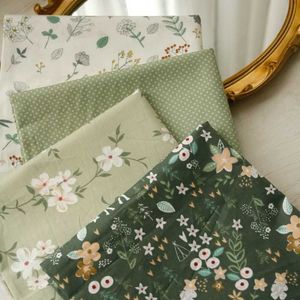 Tissu 160x50cm avril vert floral sergé coton couleur tissu antique vêtements robe tissu bricolage P230506