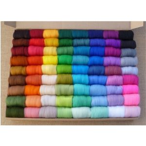 Tissu et couture mylb vente en gros 36 pcslot fil de fibres de laine itinérant pour les matériaux de feutrage à l'aiguille gratuit 230221