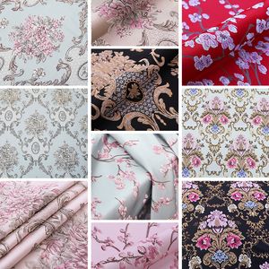 Tissu et Couture Soie Satin Brocart De Luxe Jacquard Rétro Style Chinois Broderie Florale Diy Cheongsam Vêtements Kimono Vêtements 230727