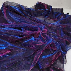 Tissu robe de soirée tissu métallique clignotant Rridescence maille couleur magique mariage Cosplay matériel 230419