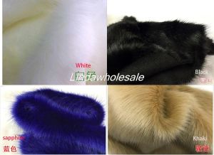Tela calidad pila 33,5 cm piel de zorro de imitación, tela de piel sintética ropa cuello piel alfombra materiales, 160cmX45cm (media yarda)/Uds.