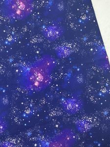 Tissu Univers Galaxie Nuit Ciel Bleu Foncé Astronomie Milk Way Flare Étoile Tissu En Coton Tissu À Coudre Robe Textile Tissu 230613