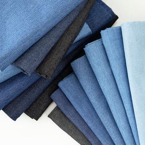 Tissu Vintage Coton Bleu Denim Tissu Léger Mince Tissu Doux pour Poupées DIY Vêtements Jeans Robe Sac Cap Tablier Artisanat Manuel Matériel 230419