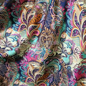 Tela al por mayor tela de satén de elastano suave para flores vintage cora imitar material de seda elástica tela de impresión de satén elástico P230506