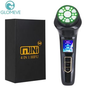 Appareils de soins du visage 4 en 1 Mini machine Hifu à ultrasons RF EMS PULSE Appareil de beauté Lifting du cou Resserrement de la peau Masseur anti-rides 221207