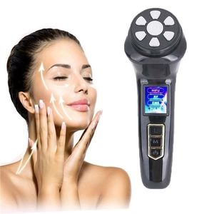 Dispositivos de cuidado facial 4 en 1 mini máquina HIFU RF elevación EMS Microcurrente anti -ultrasonido Herramienta de belleza Dispositivo de masaje de piel 221109