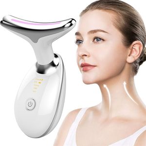 Dispositivos para el cuidado de la cara Dispositivo de belleza para el cuello LED Pon Therapy Skin Tighten Reduce Double Chin Anti Wrinkle Remove Lifting Massager Tools 221028